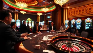 Engaged players enjoying a high-stakes game at Thabet Vegas casino.