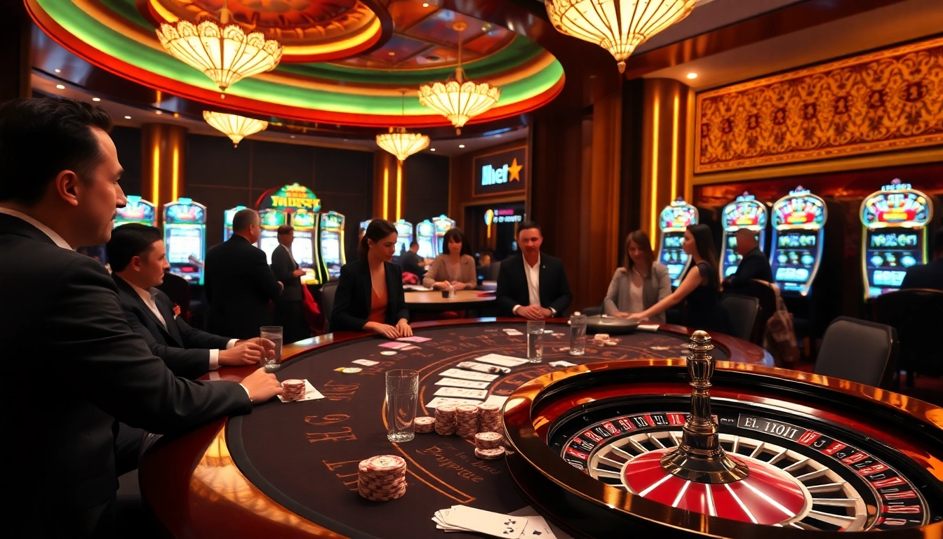 Engaged players enjoying a high-stakes game at Thabet Vegas casino.