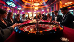 Engaged players at a high-stakes roulette table representing hidden wiki dark web gambling excitement.