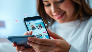 How to find OnlyFans page from social media using a smartphone in a friendly digital setting.