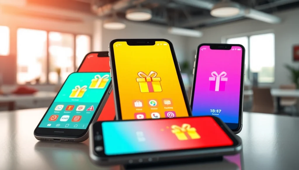 기프티콘을 활용하여 스마트폰으로 선물하는 장면을 담은 사진