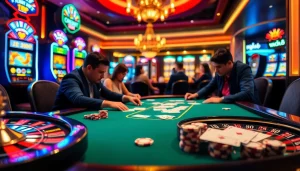 Trải nghiệm lối chơi đầy kịch tính và sự phấn khích sống động tại casino https://luck8.com với poker tiền cược cao và máy đánh bạc.