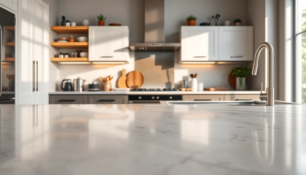 Showcasing Dekton Kitchen Worktops with elegant designs and textures in a modern kitchen setting.