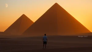 Explore the iconic pyramids of Egypt at sunset on https://piraminds.com/ showcasing their grandeur.