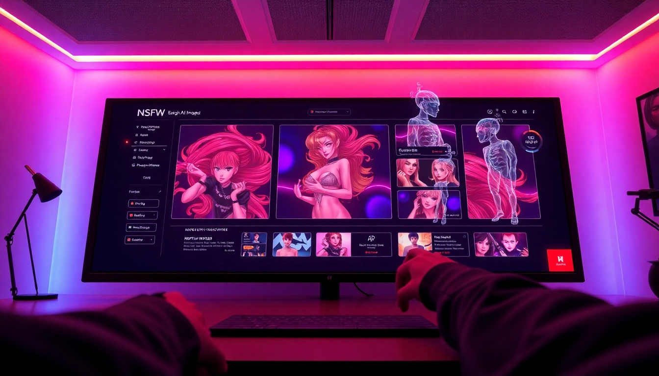 Engaging NSFW AI platform showcasing vibrant generated visuals and interactive interface