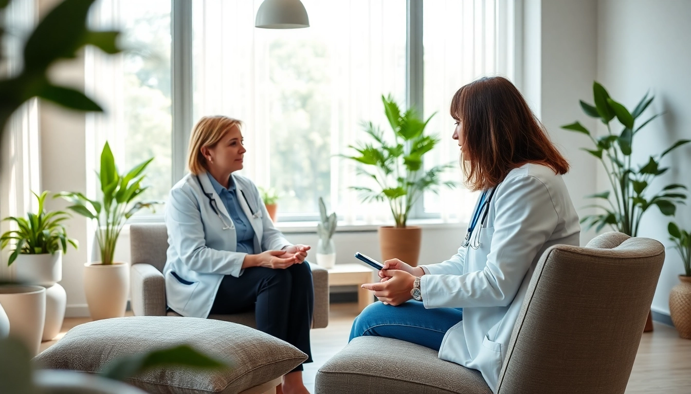 Therapist and patient interaction at a German psychiatric clinic India promoting healing and trust.