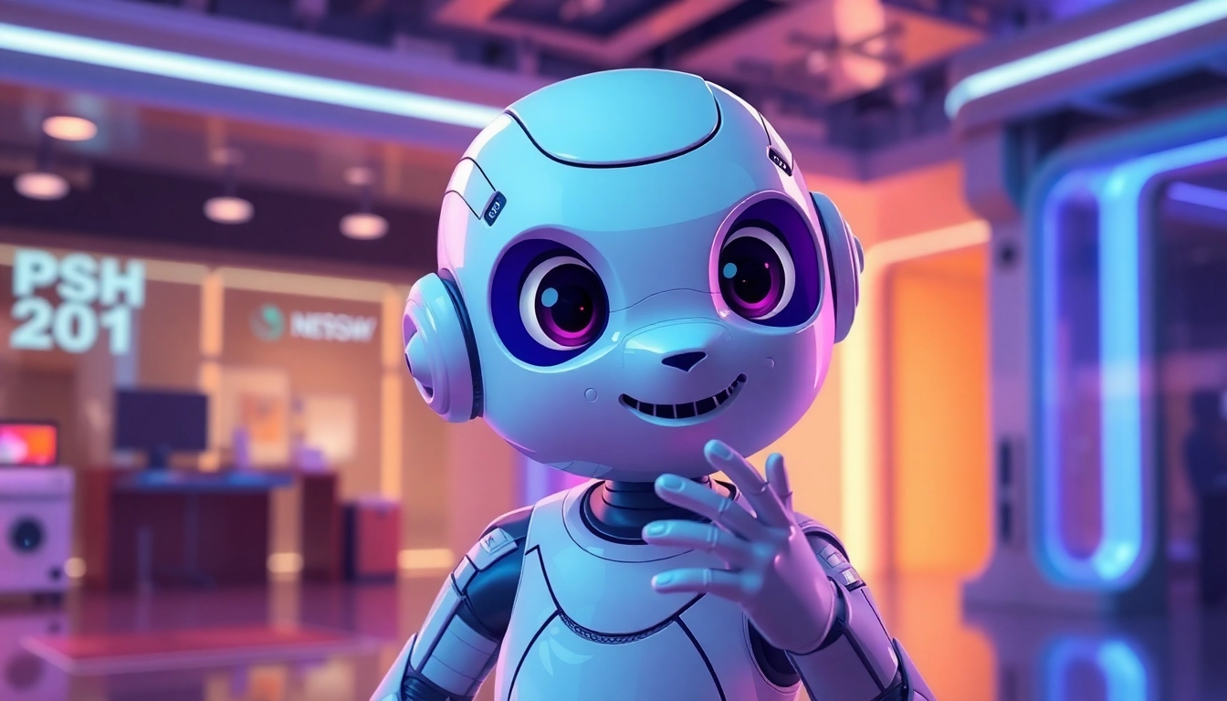 Engaging character AI NSFW in a futuristic digital interaction scene.