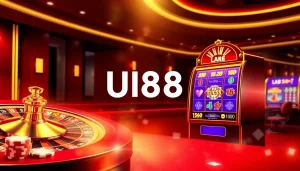 UU88 offers an exciting digital casino experience with vibrant roulette, slots, and poker elements.