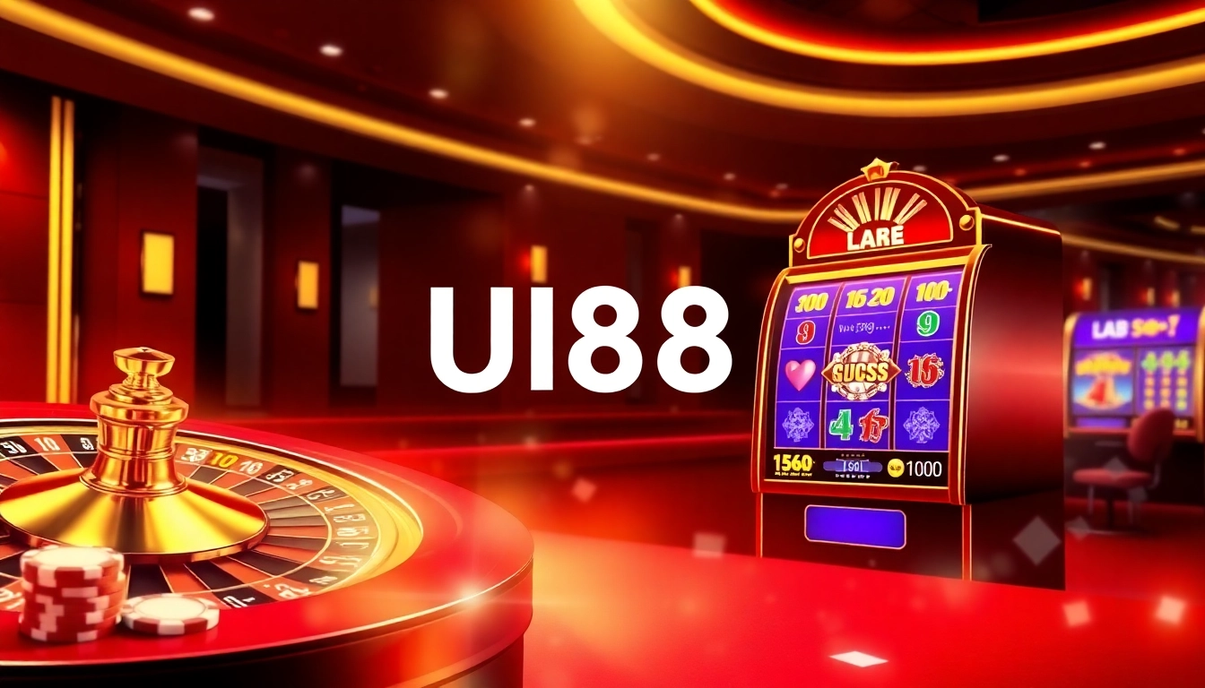 UU88 offers an exciting digital casino experience with vibrant roulette, slots, and poker elements.