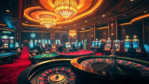 NoHu casino experience showcasing premium gambling tables and vibrant atmosphere.
