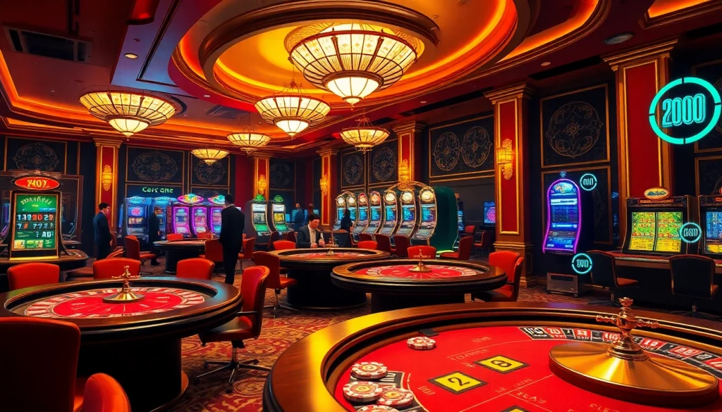 The captivating scene in a casino showcases high-stakes poker with the hidden wiki 2026 theme subtly integrated into its design.
