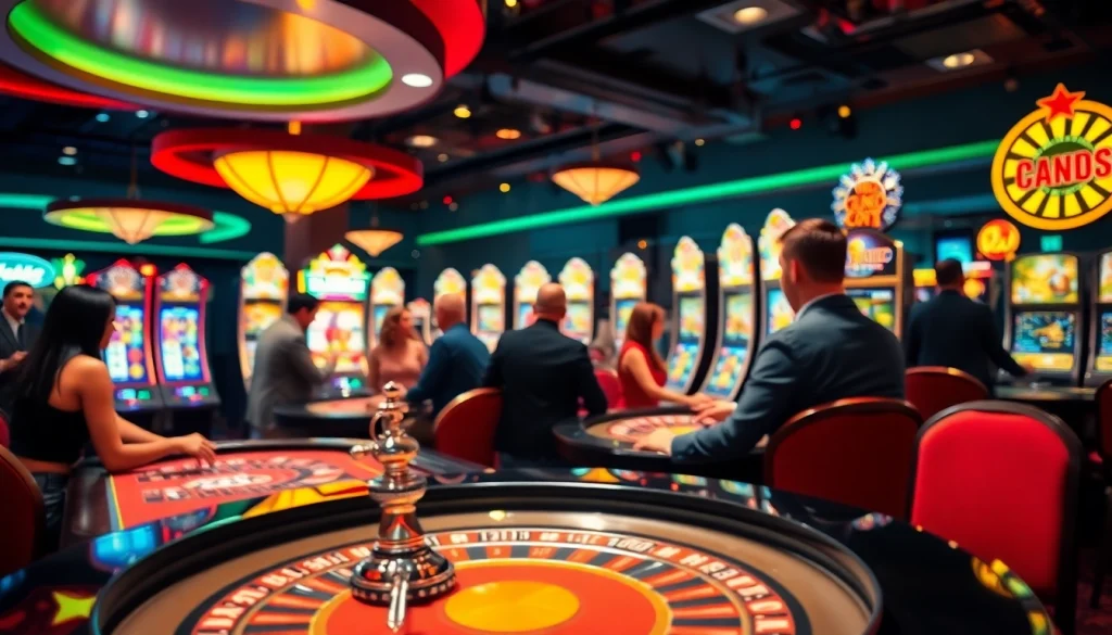 Spelers genieten van spannende spellen op https://casinodaily.nl in een levendige casino-omgeving.