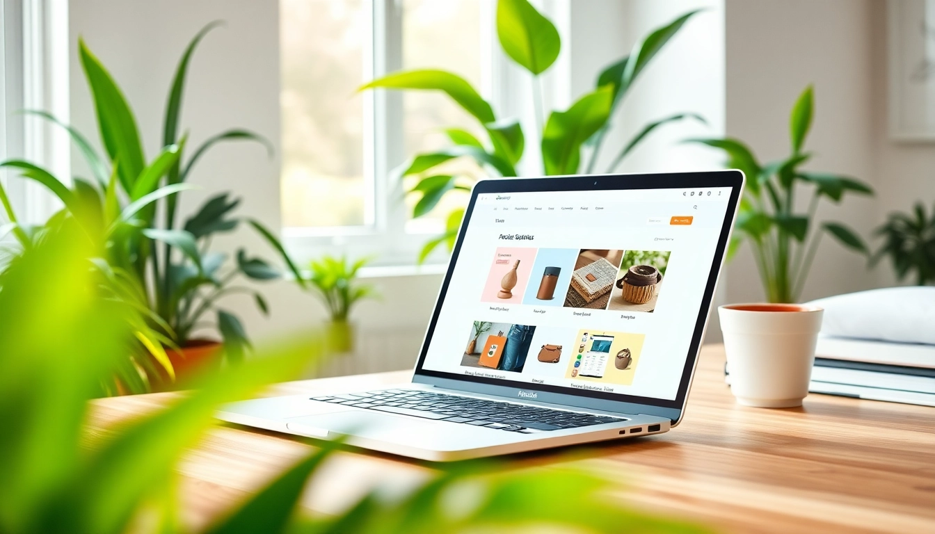 Showcase of an e-commerce workspace highlighting www.tuut.shop/en-SA with vibrant visuals and natural light.