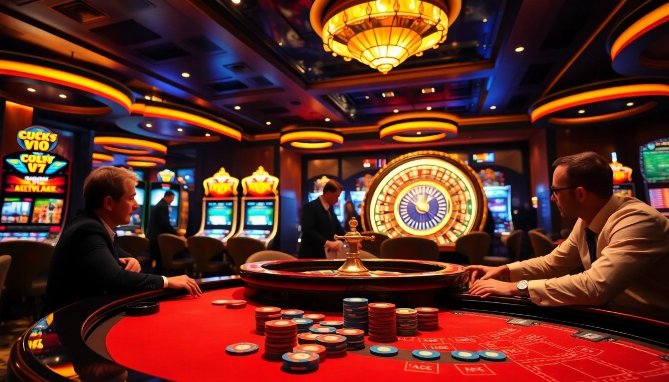 Experience the thrill of luck8 as players engage at glamorous casino tables.