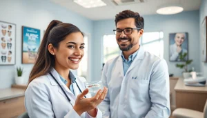 Affordable mouthpiece orthodontics consultation in a welcoming dental clinic.