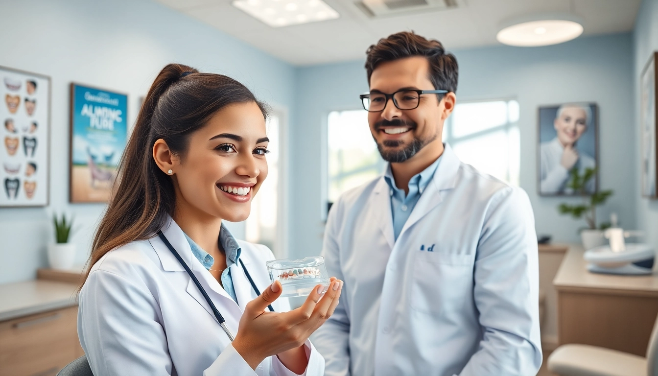 Affordable mouthpiece orthodontics consultation in a welcoming dental clinic.