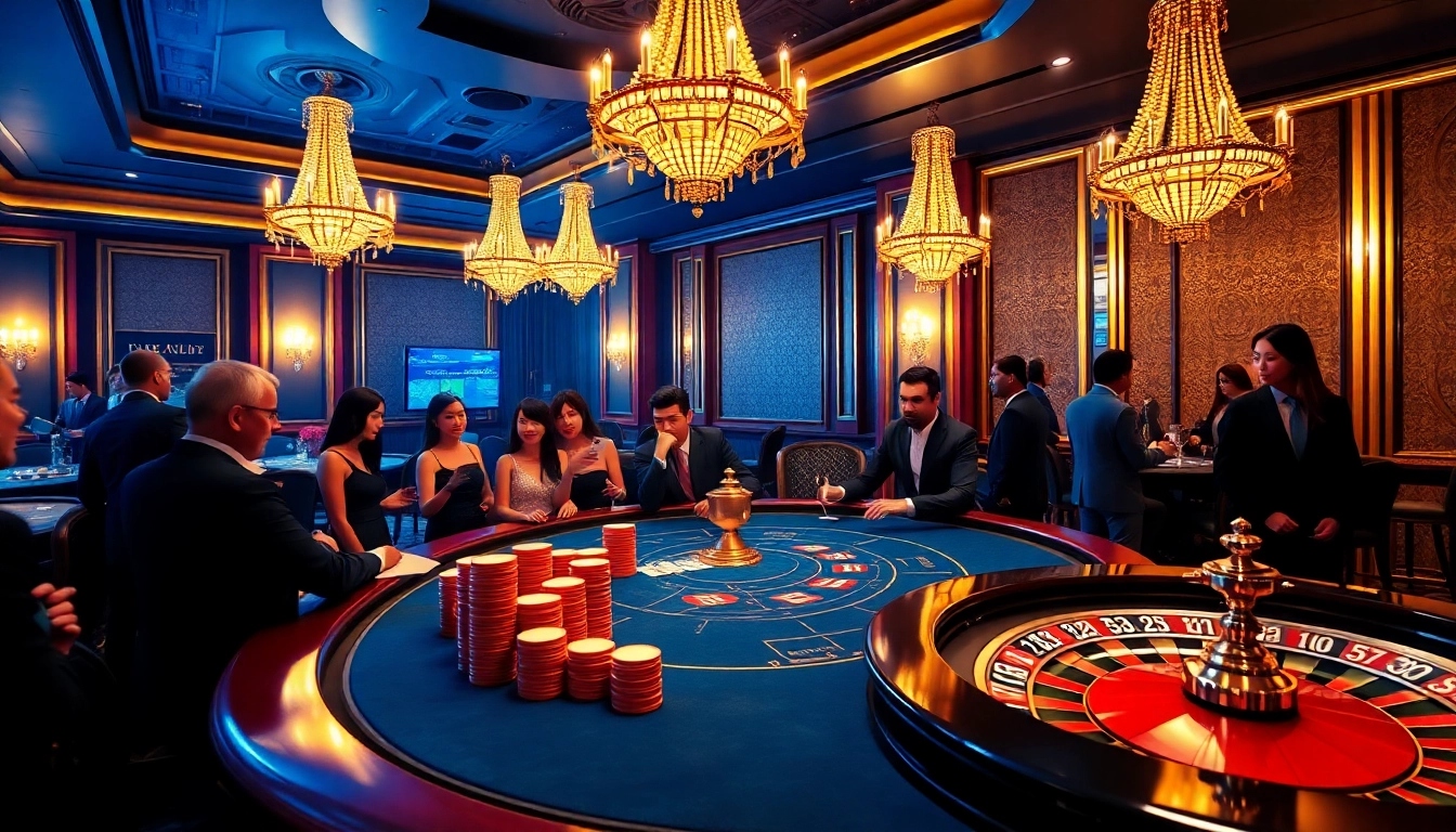 Experience thrilling gambling excitement with https://qq88.life/ at a stylish casino poker table.