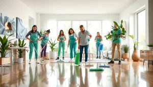 Reliable cleaning services calgary showcased by a professional team in a bright home environment.