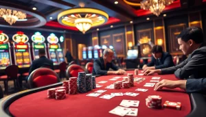 Experience exciting gameplay at GG88's luxurious poker table with vibrant chips and cards.