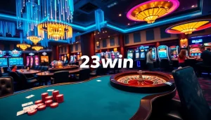 Experience the thrill of winning at 23win's vibrant casino game tables.