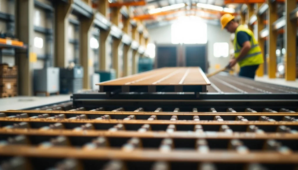 GRP Grating Supplier showcasing a worker installing high-quality fiberglass grating in an industrial setting.