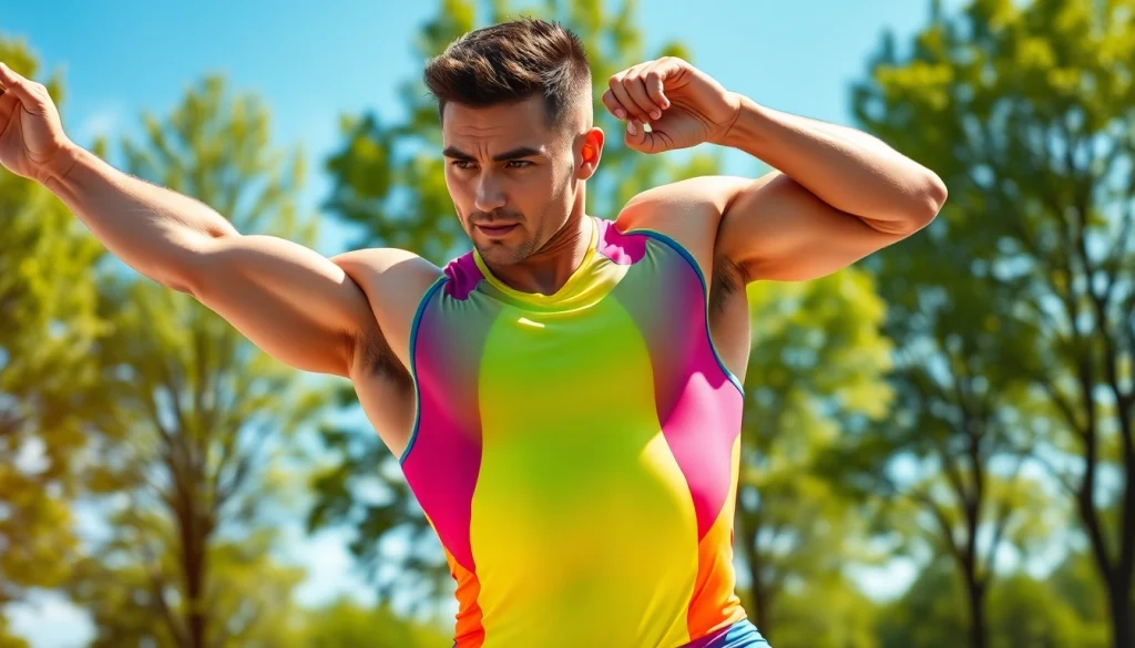 De spandex stretch stof in actie, benadrukt door een sporter in flexibele houding.