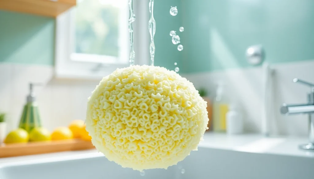 Learn how to clean a loofah effectively in a fresh, bright setting.