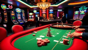 Experience the excitement of a high-stakes game at https://ok88.tech/ with vibrant casino tables and lively players.