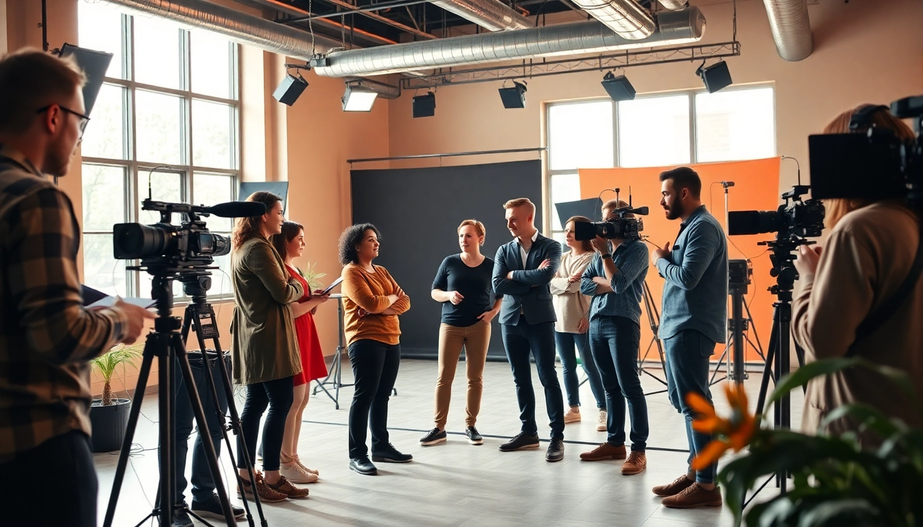 Capture a collaborative atmosphere in corporate video production Phoenix showcasing a diverse team at work.