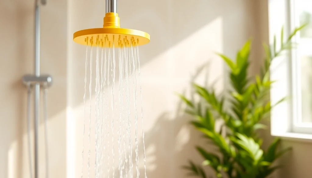 Experience the joyful ambiance of a sunny shower in this beautifully designed bathroom.
