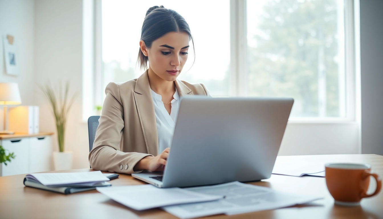 Streamlined uk eta online application process at a bright desk setting, showcasing focus and efficiency.