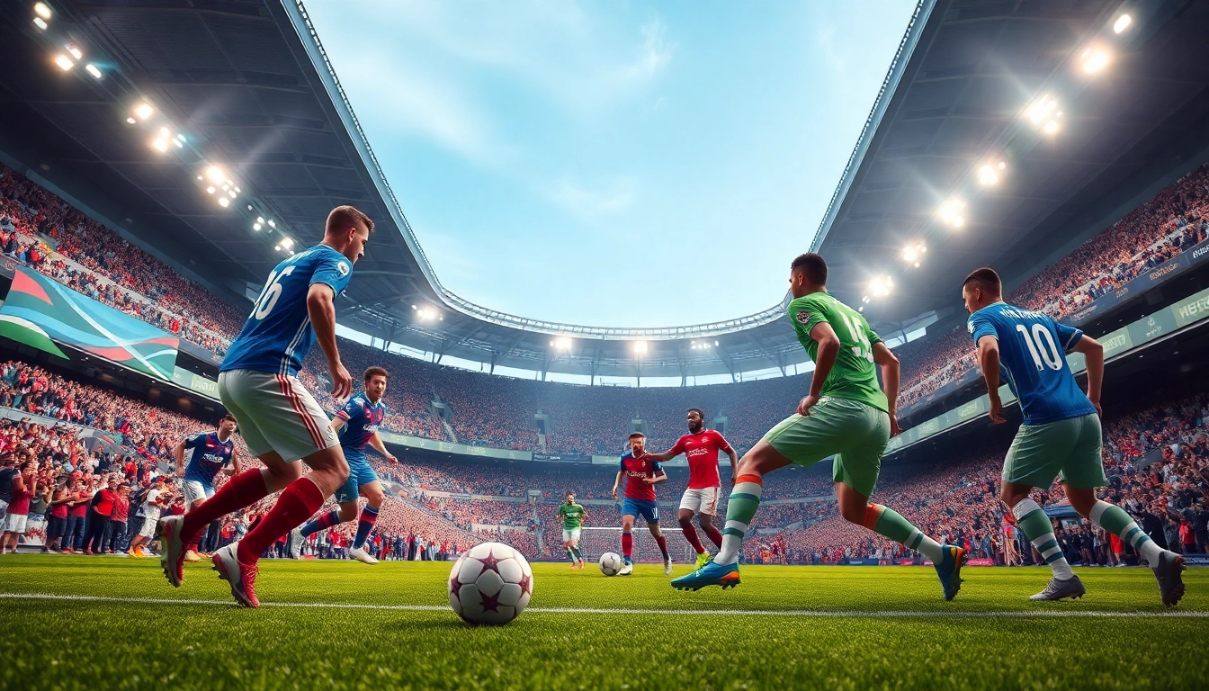 ฟุตบอลคืนนี้ การแข่งขันฟุตบอลสุดมันส์ ที่เต็มไปด้วยแฟนบอลที่ตื่นเต้น