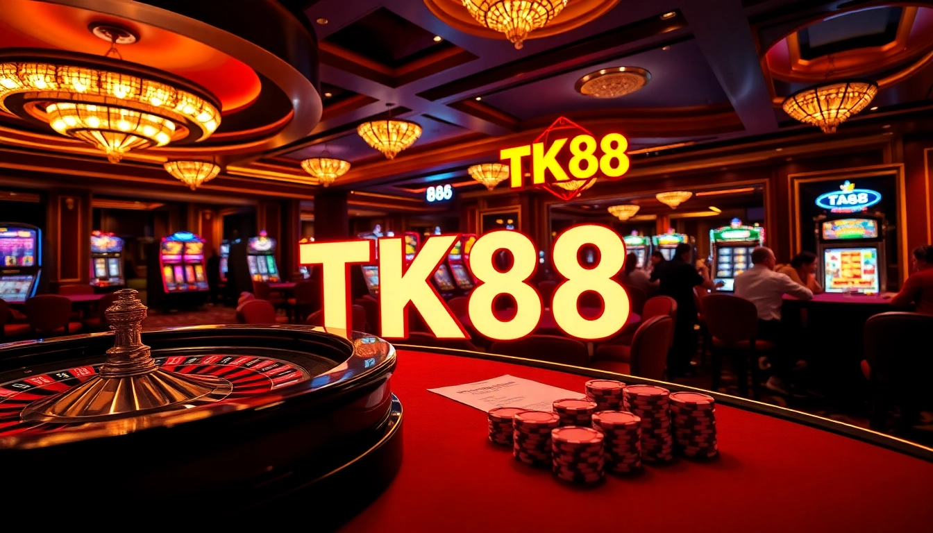 Experience the thrill of winning at TK88 casino with vibrant slot machines and exciting card games.