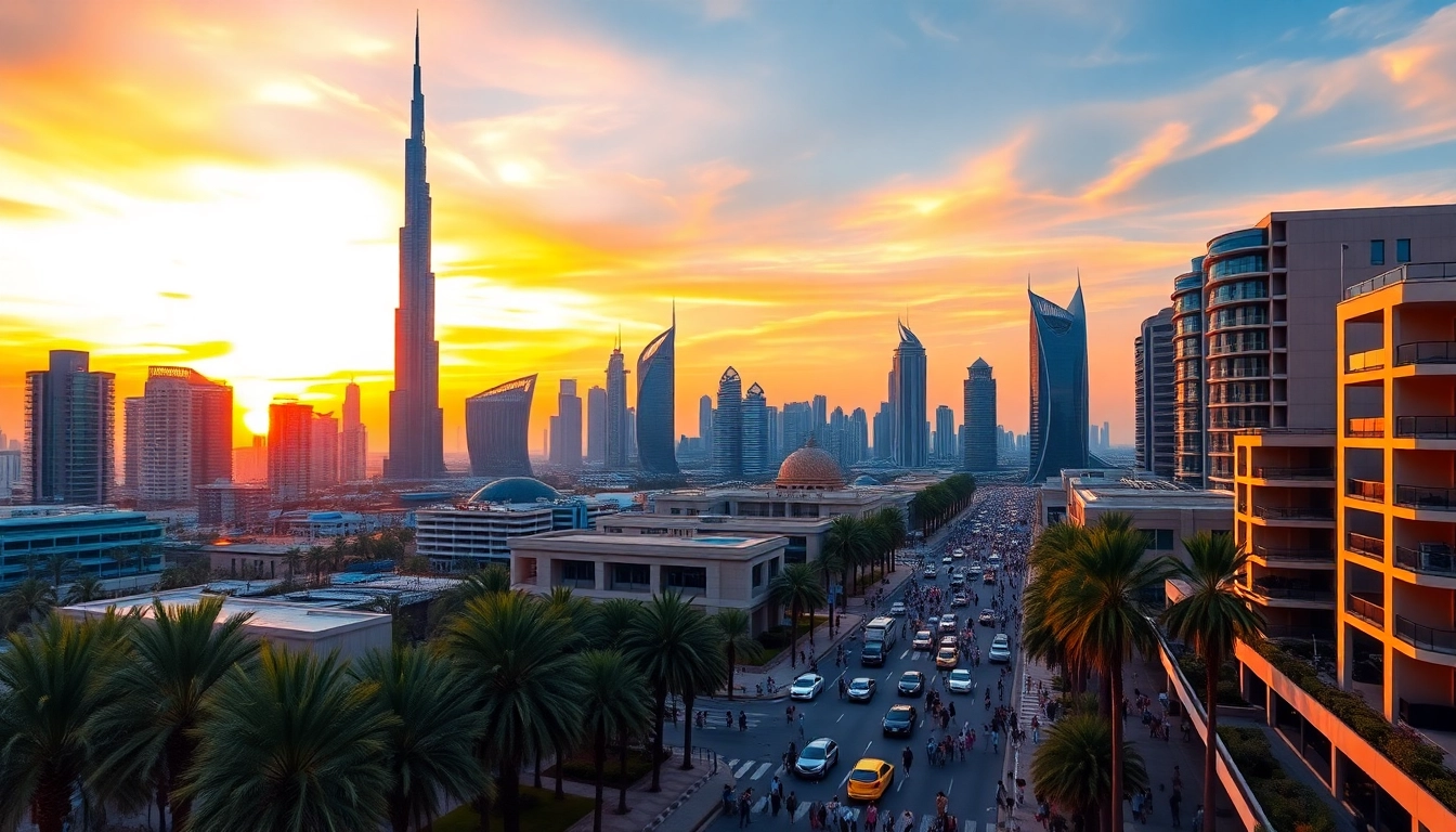 Experience the stunning skyline of Dubai where you can Explore Dubai's iconic landmarks.