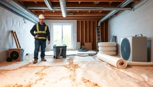 Crawl Space Restoration showing professionals enhancing a residential space with modern restoration techniques.