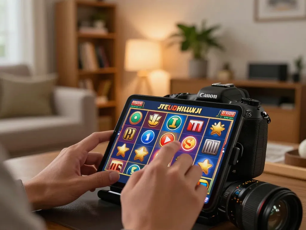 Engaging gameplay session on slot deposit 2rb mobile app showing colorful slot machine reels