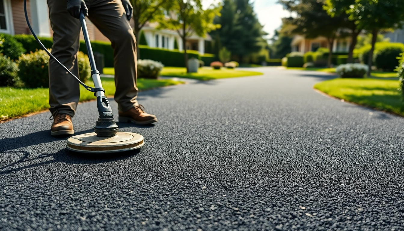 Dares Surfacing expert skillfully finishing a driveway with professional tools and attention to quality.