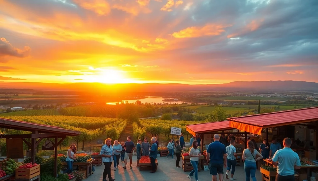 Family enjoying things to do in Clarksburg ca at a local farmer's market.