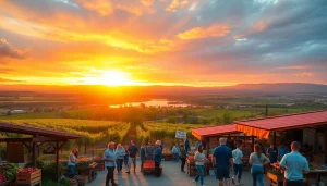 Family enjoying things to do in Clarksburg ca at a local farmer's market.