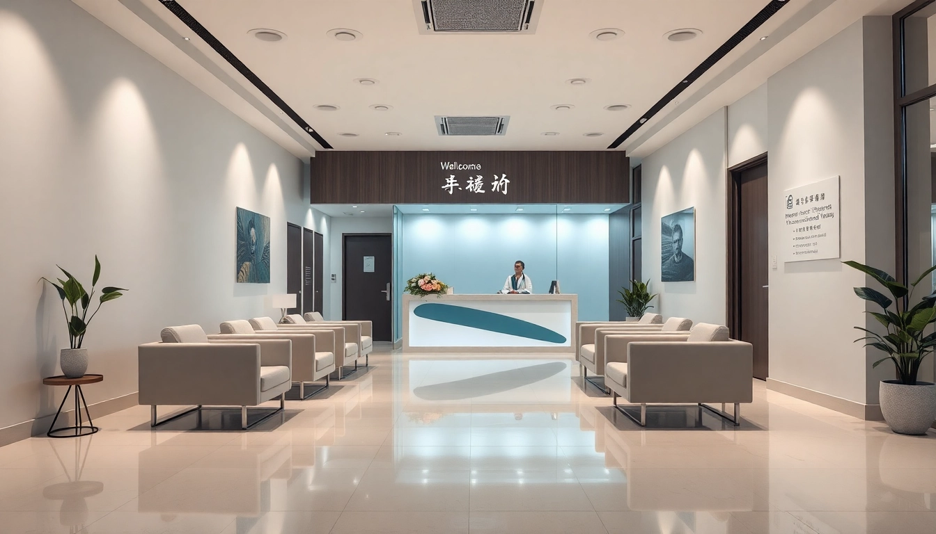 アトムクリニックのプロフェッショナルな待合エリア。ポジティブな口コミと評判を紹介。