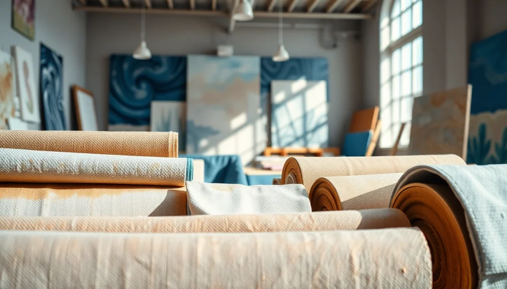 Verken diverse canvas stoffen met rijke texturen en kleuren in onze collectie.