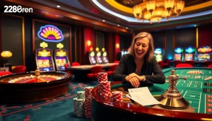 Exciting gameplay at 28bet.run casino featuring roulette and vibrant poker chips.