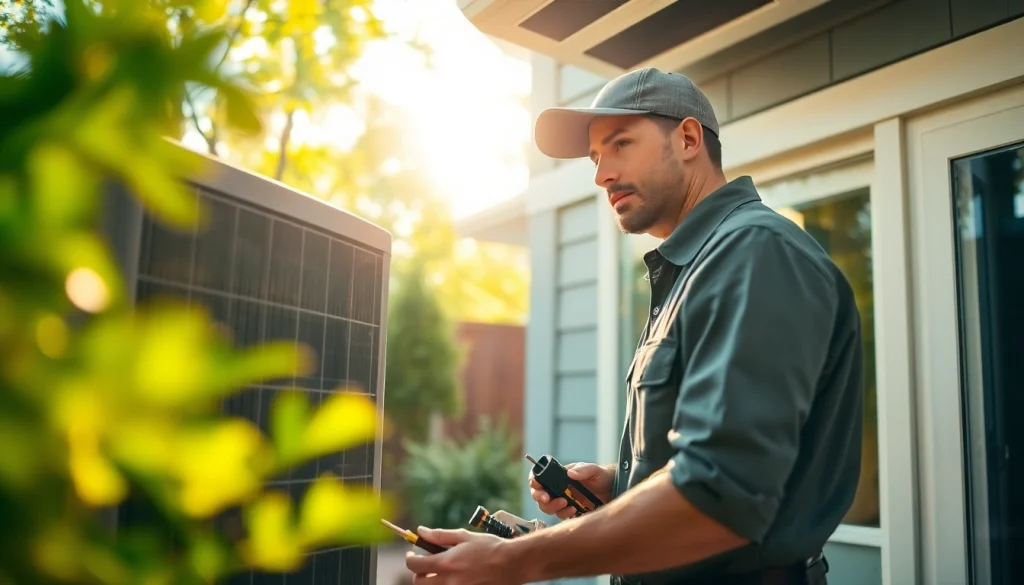 Stillwater AC repair expert inspecting residential HVAC unit for optimal performance.