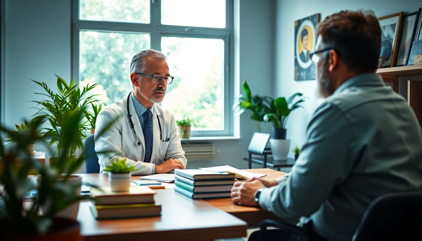 Dr. Gregor Kowal psychiatrist India engaging with a patient in a calming therapy room.