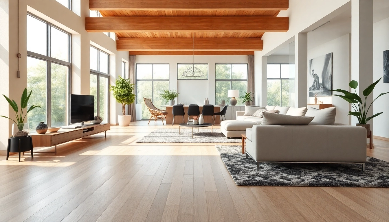 Showcase of elegant vinyl flooring in a modern living room with natural light.