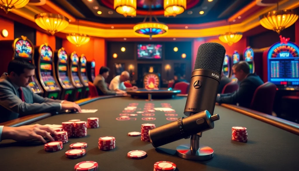 Experience high stakes and excitement at a casino with MV88 microphone enhancements.
